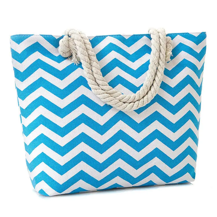 Custom Waterproof Top Zipper Closure Large Canvas Travel Shoulder Handbag Supplier, Factory