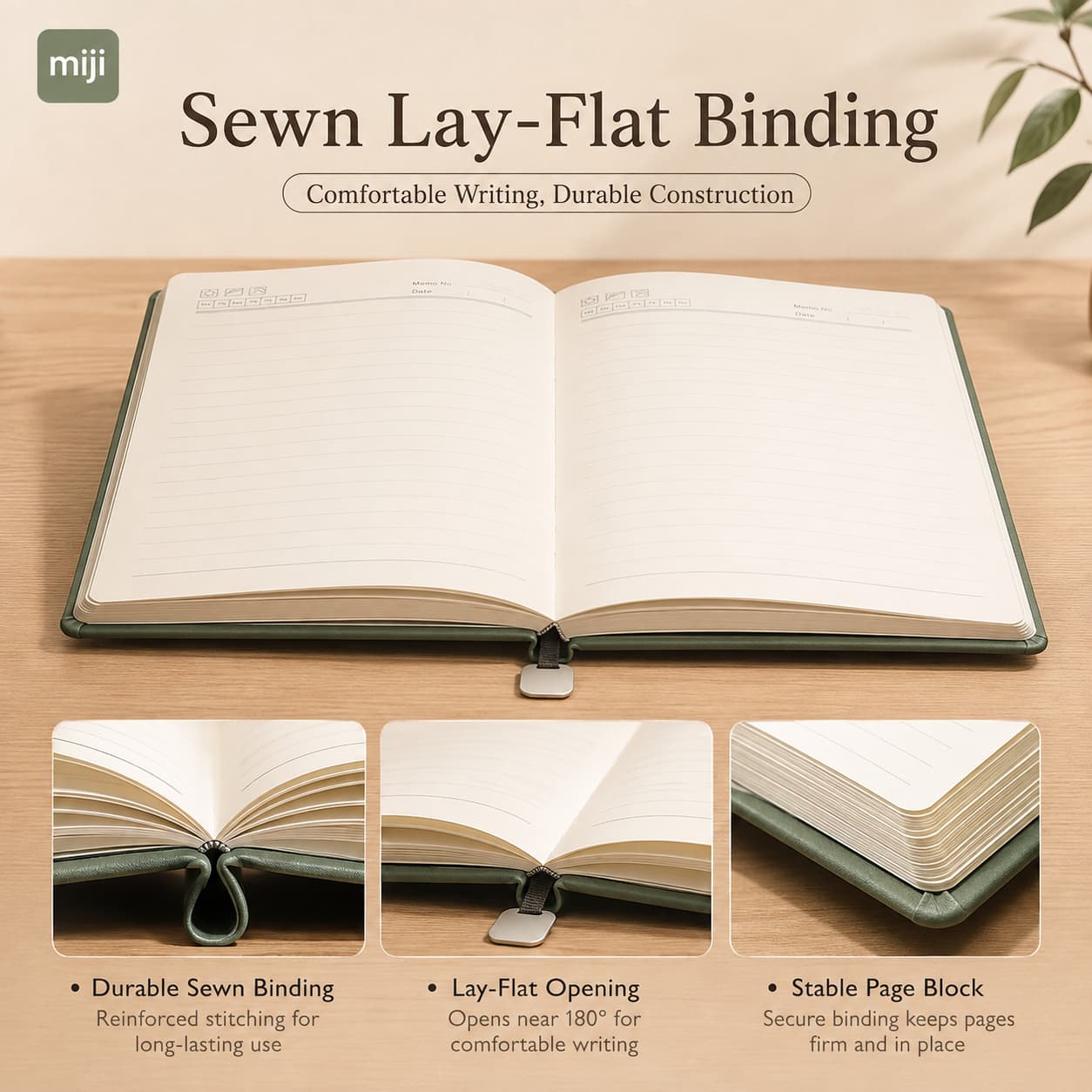 Lay-Flat Sewn Binding