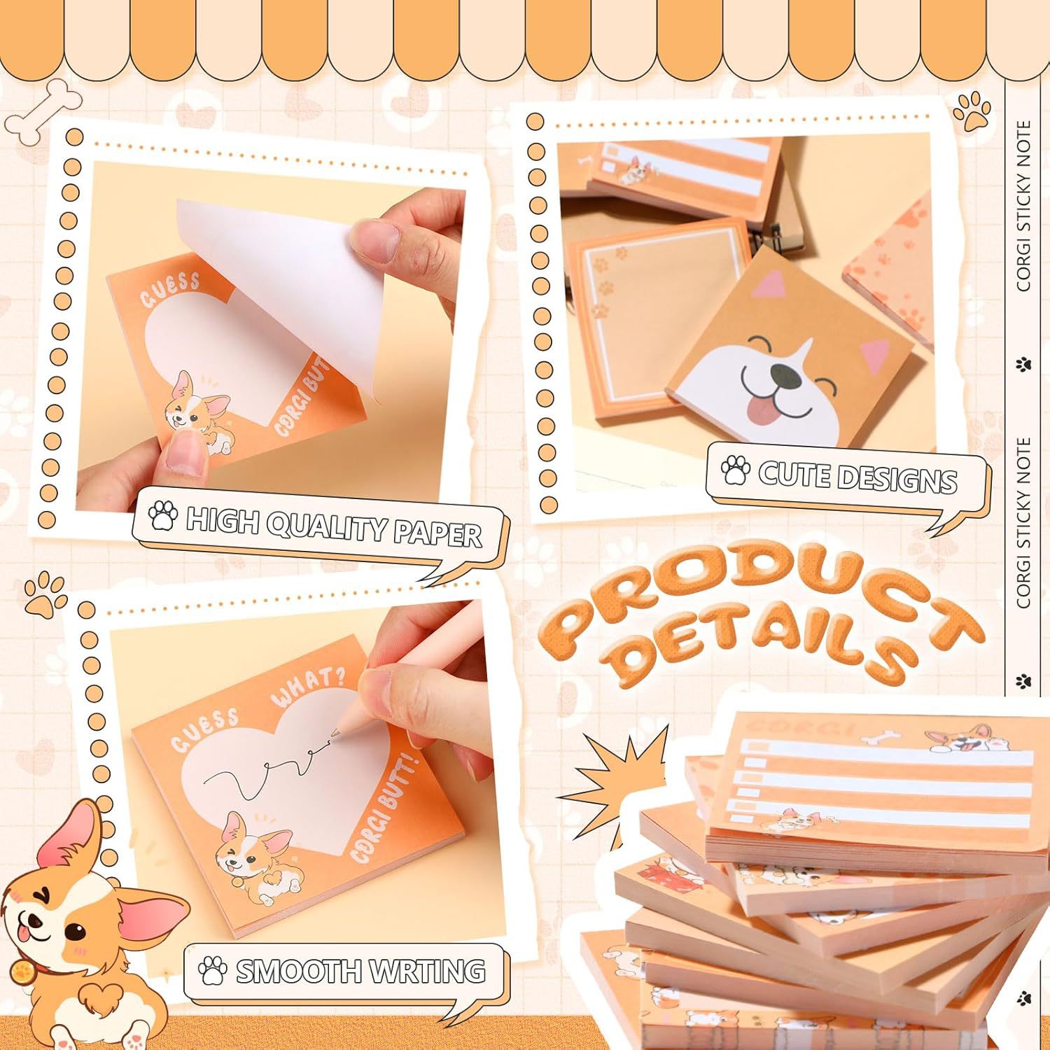 animal sticky notepads with strong adhesive properties