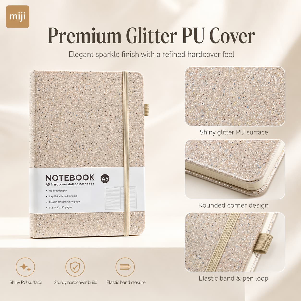 Glitter PU cover