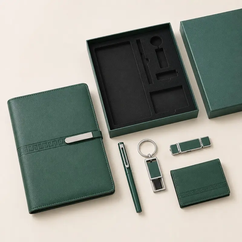 Custom Green Business Gift Set