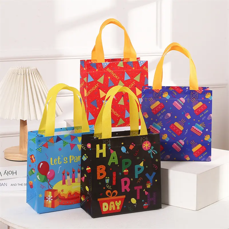 China Birthday Gift Bags Non-Woven Fabric Tote Bags Wholesale Manufacturers, Supplier