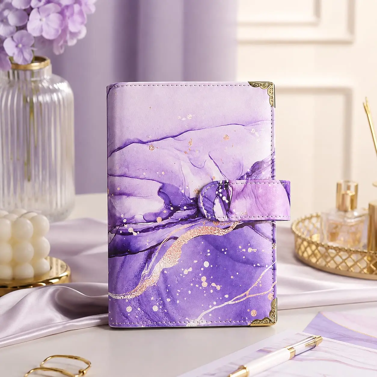 China Custom A6 Marble PU Budget Planner Binder Set | Refillable Organizer Factories, Factory