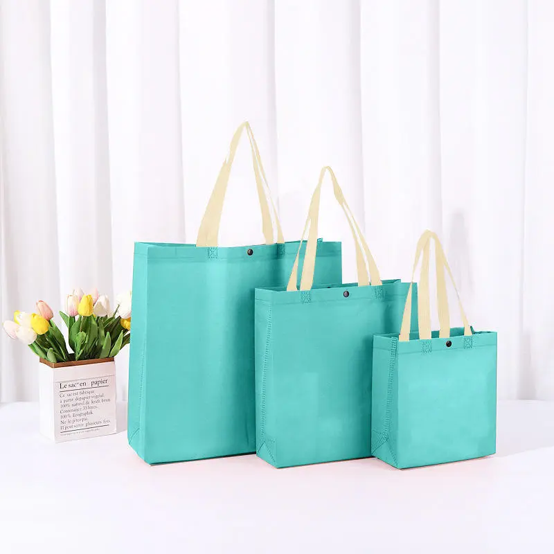 Custom Logo Printed Reusable Ultrasonic Heat Sealed Women Shopping Promotional Tote Non Woven Bag