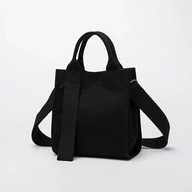 Custom Print Cotton Fashion Messenger Tote Small Square Bag