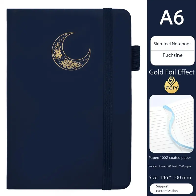 Wholesale A6 Faux Leather Simple Lined Notebook with A Tie Closure Factories, Factory