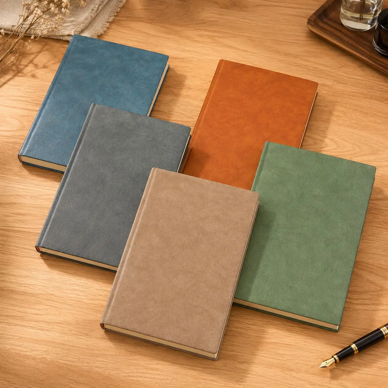 Custom Custom A5 Vintage-Texture PU Hardcover Notebook | 100 Sheets / 200 Pages Supplier, Suppliers