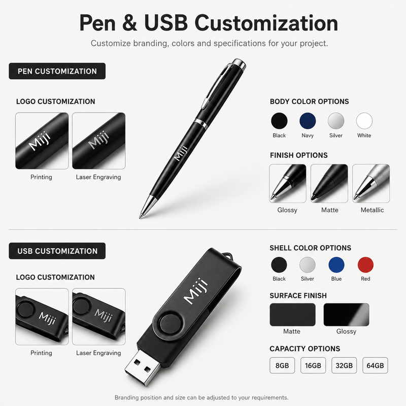 Pen and USB Customization Options