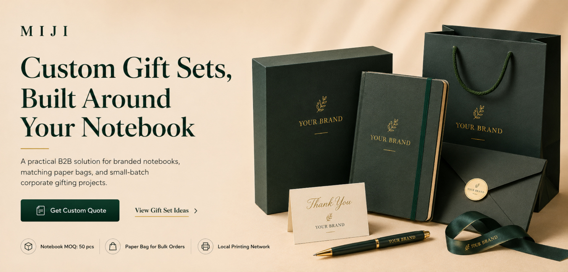 MIJI Corporate Gift Sets and Paper Bag Packaging Customization