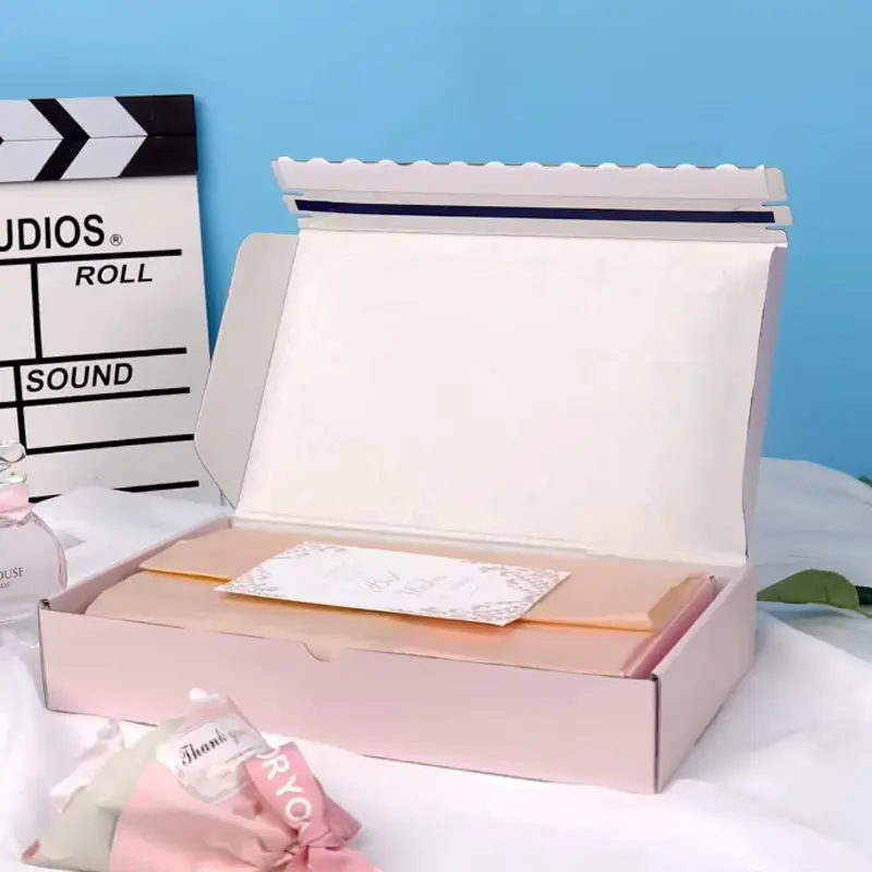 Custom Color Printed Folding Zipper Double-sided Adhesive Tear-off Paper Box
