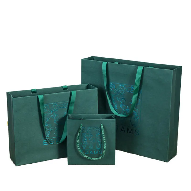 Wholesale Dark Green Recycled Maker Paper Bags