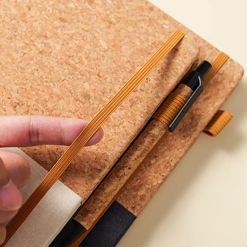 Custom A5 Eco-friendly Creative Cork-patterned Wheat Straw Notebook Suppliers, Factories