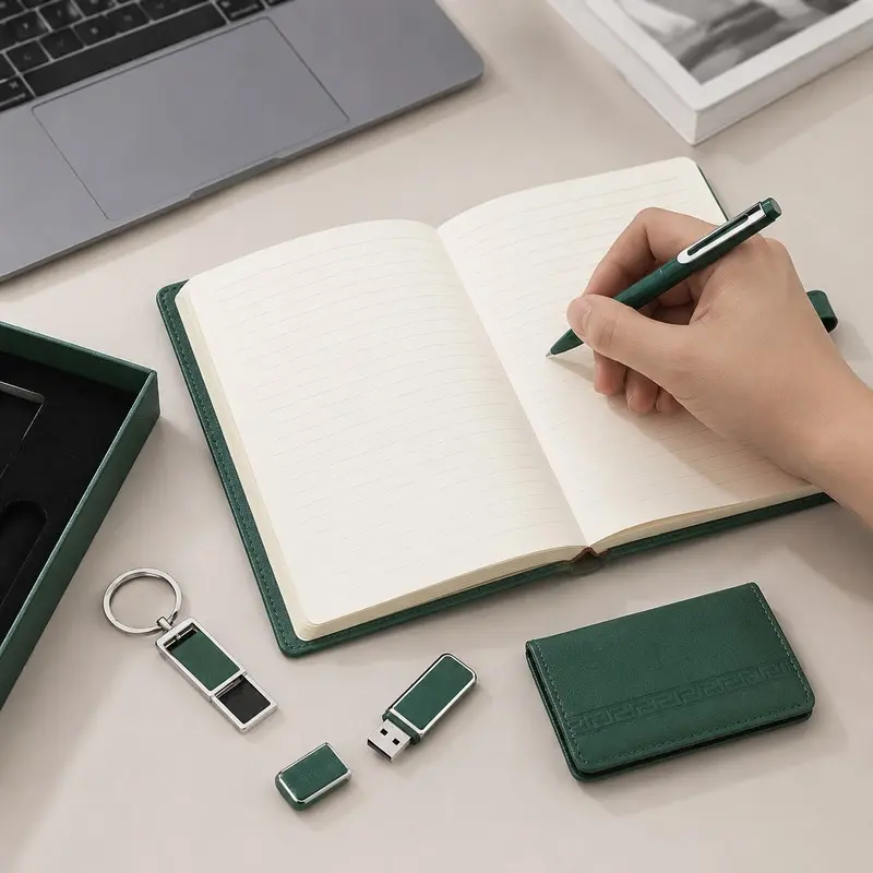 Custom Green Business Gift Set