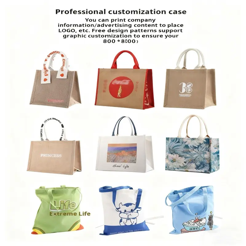 Custom 12oz Thick Reusable Blank Multi-purpose Canvas Shopping Grocery Travel Clothing Storage Bag Suppliers, Factories