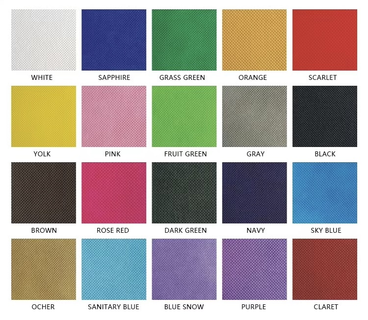 Custom Printed Recyclable Fabric Non Woven Shopping Bags color map