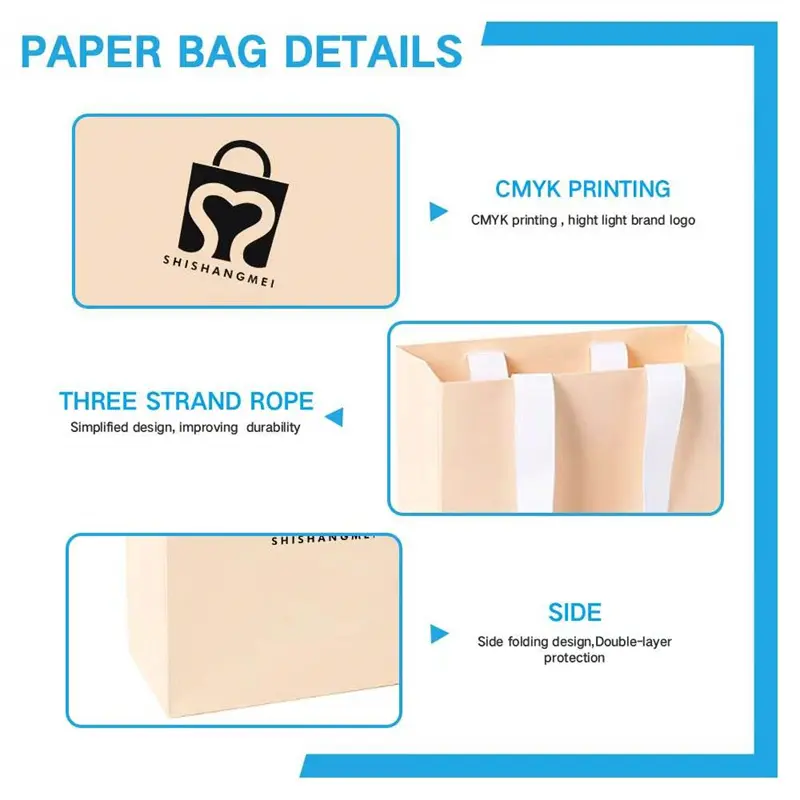 China Luxury Grosgrain Handles Paper Consumer Electronics Packaging Bag Suppliers, Factories
