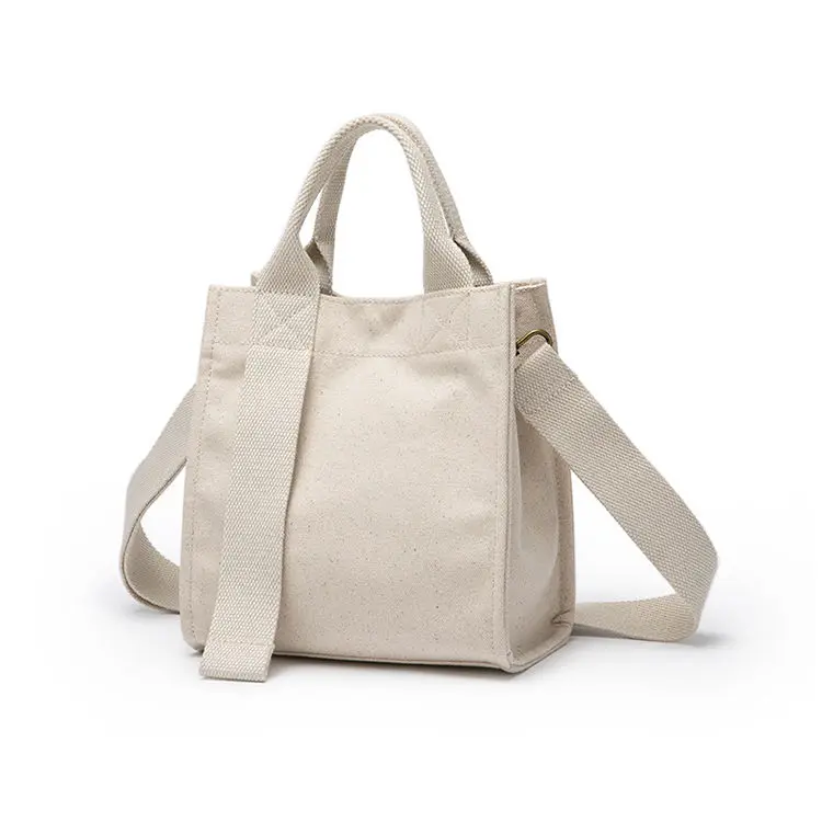 Custom Print Cotton Fashion Messenger Tote Small Square Bag