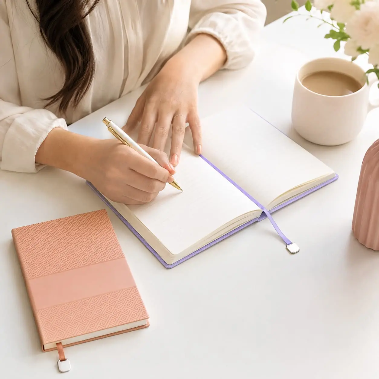 China Custom Pastel Embossed Hardcover Notebook with Metal Charm Bookmark | Miji Manufacturers, Factories