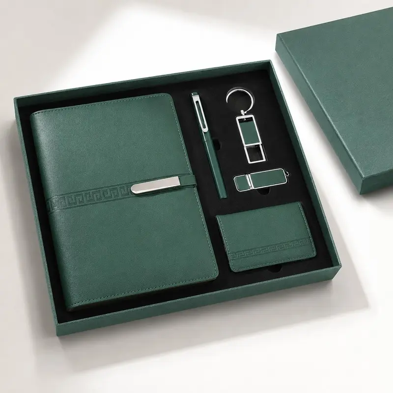 Custom Green Business Gift Set