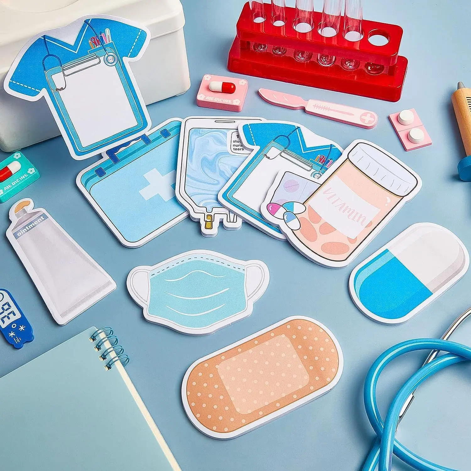 Wholesale Blue medical-themed sticky notes Supplier, Factory
