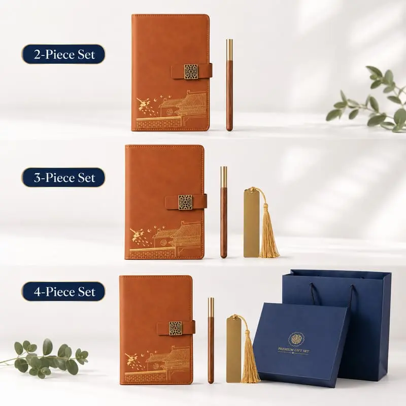 Custom Cultural Notebook Pen Bookmark Gift Set