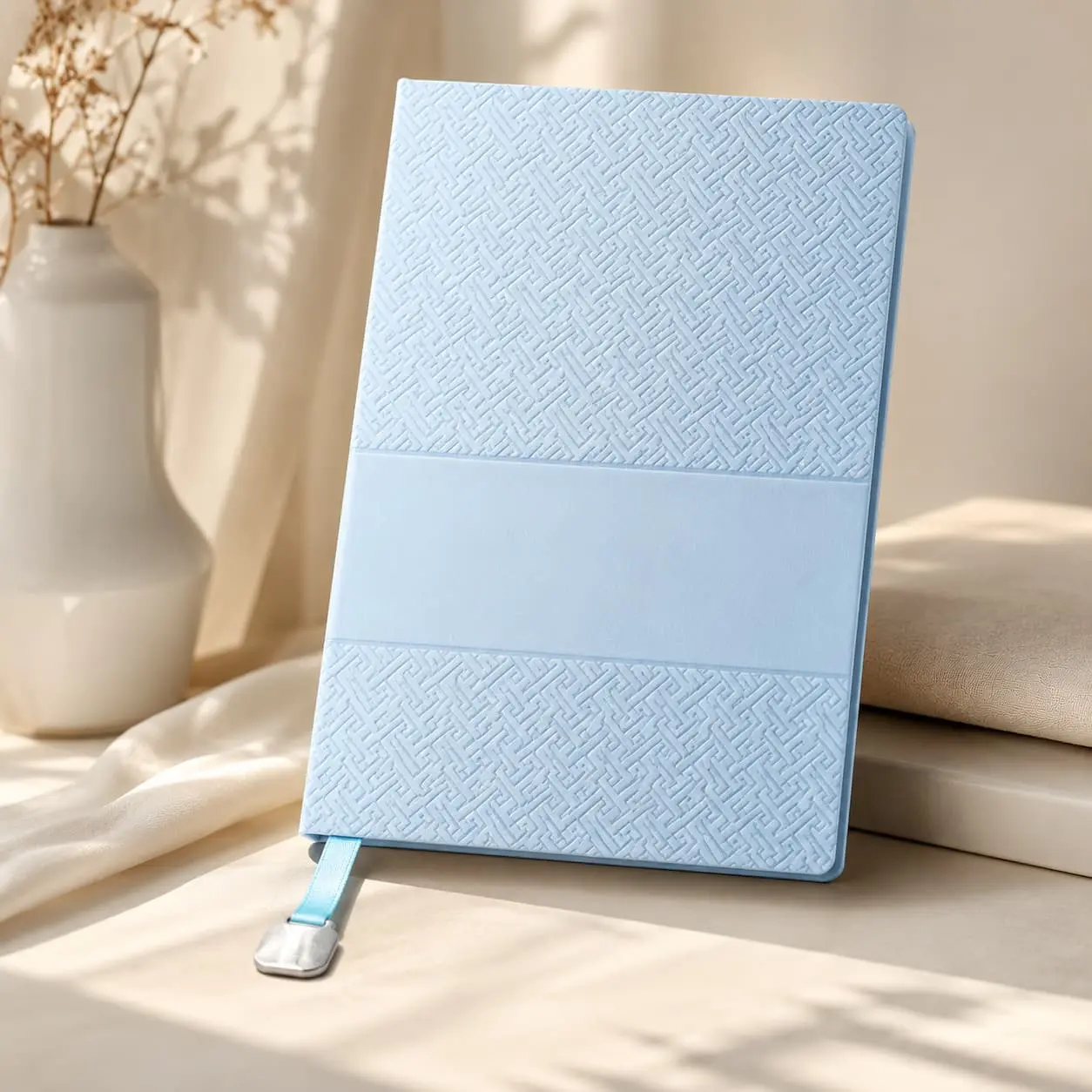 China Custom Pastel Embossed Hardcover Notebook with Metal Charm Bookmark | Miji Manufacturers, Factories