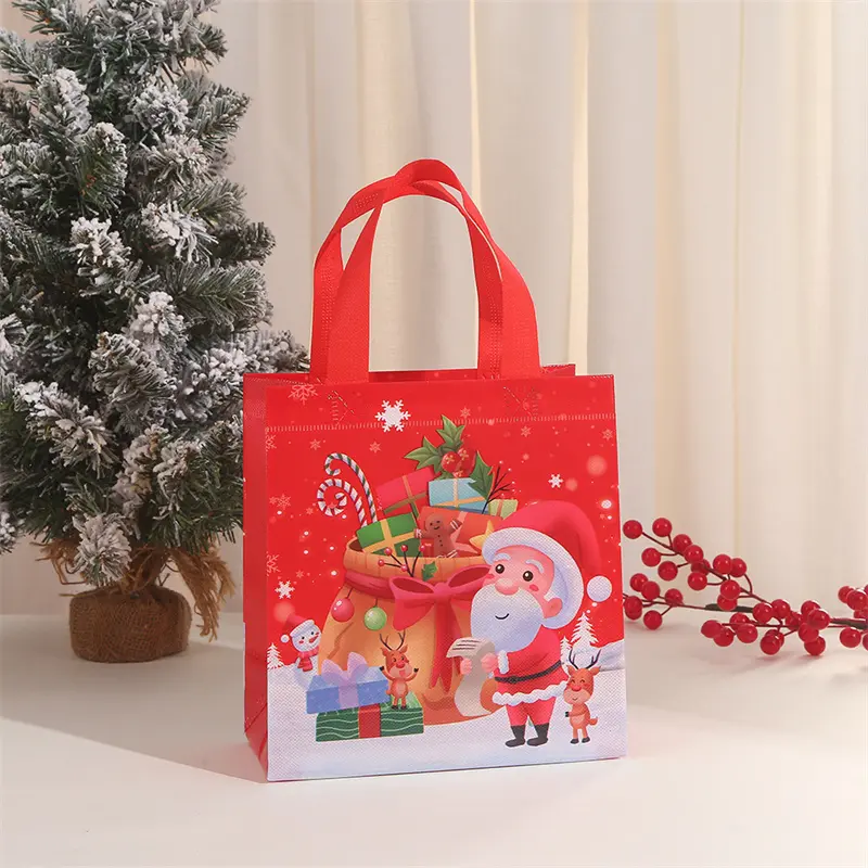Wholesale Christmas Gift Bags Large Size Non-Woven Fabric Tote Bags Manufacturers, Factories