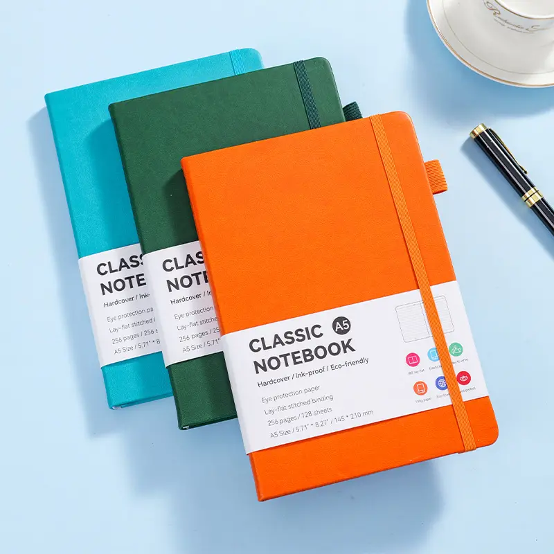 Custom A5 notebook with a removable core and binding strap Supplier, Factories