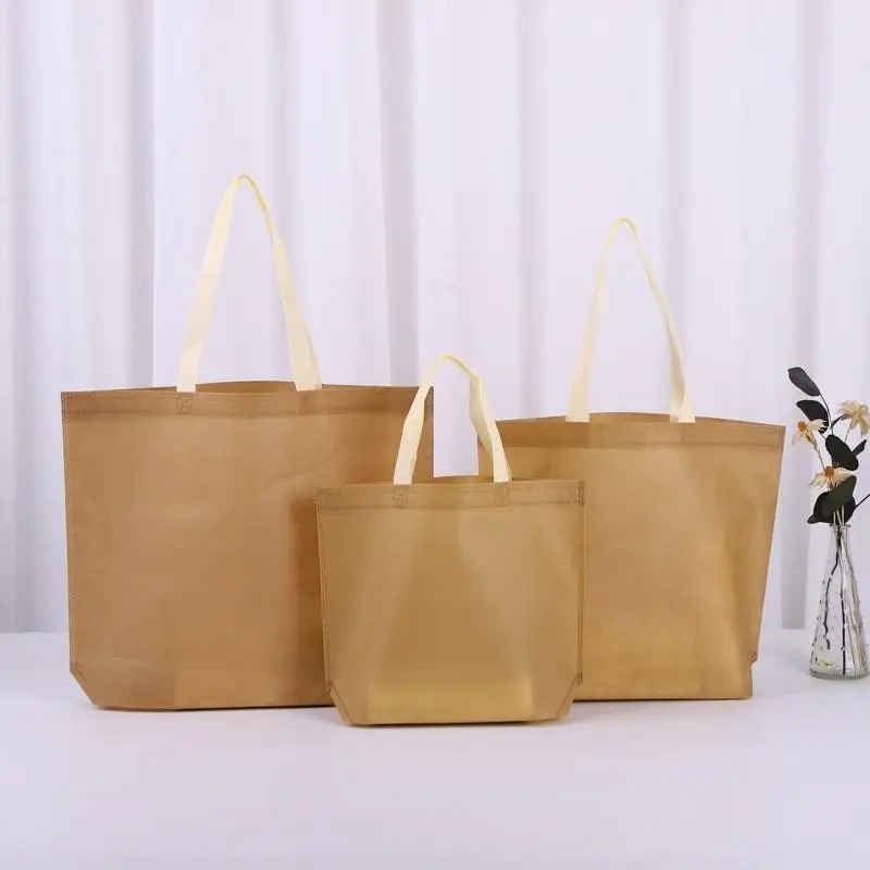 Custom Printed Recyclable Fabric Non Woven Shopping Bags with logo