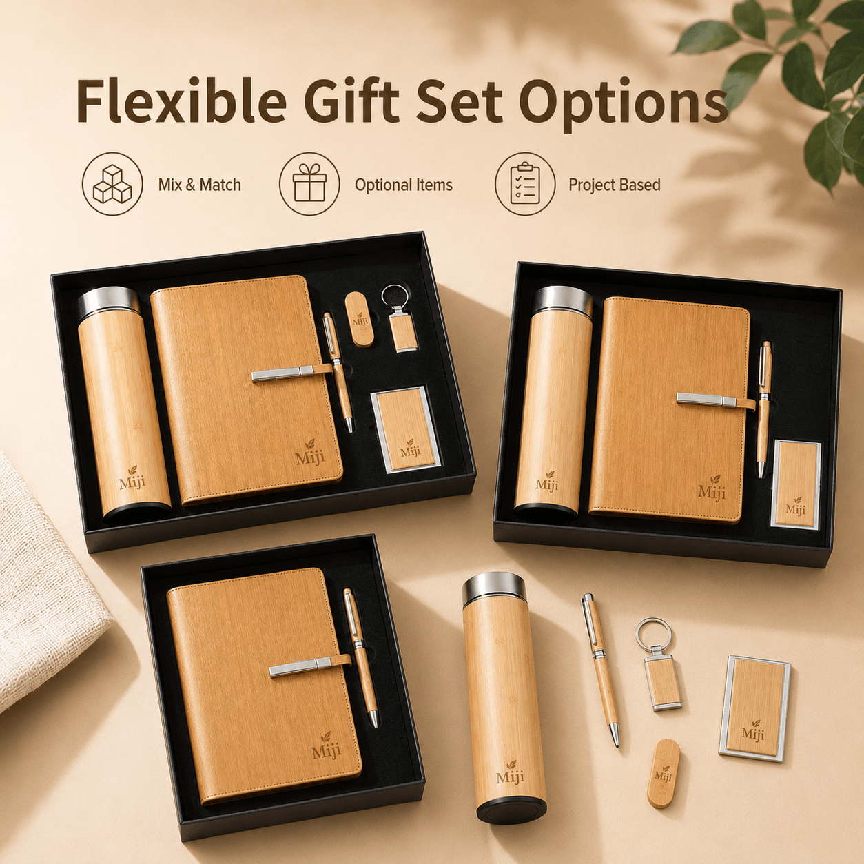 Flexible Bamboo Gift Set Options