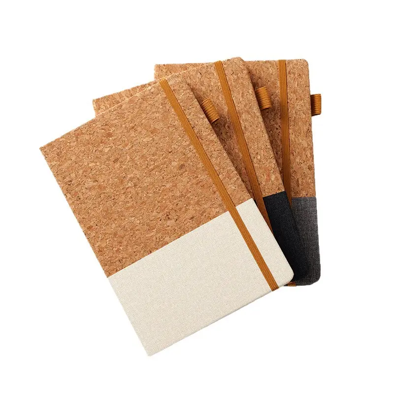 Custom A5 Eco-friendly Creative Cork-patterned Wheat Straw Notebook Suppliers, Factories