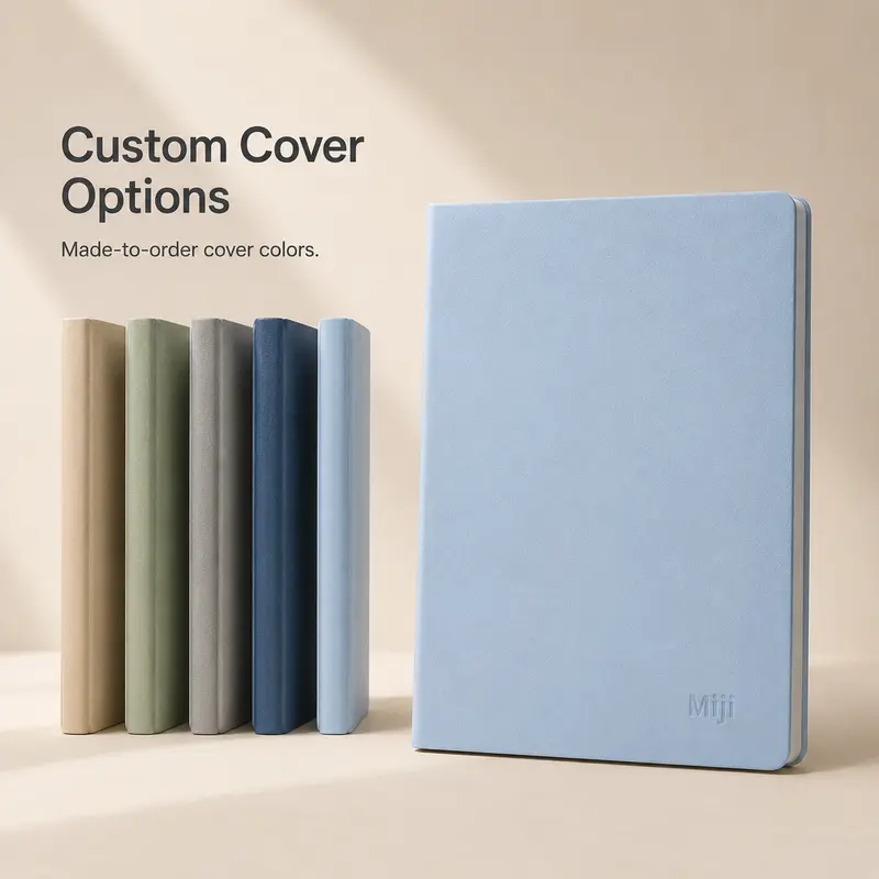 Custom A5 Soft PU Notebook with Logo and Inner Page Options