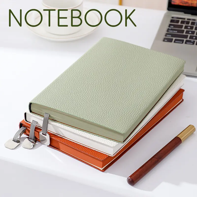 China A5 lychee-textured simple soft leather notebook Manufacturer, Supplier