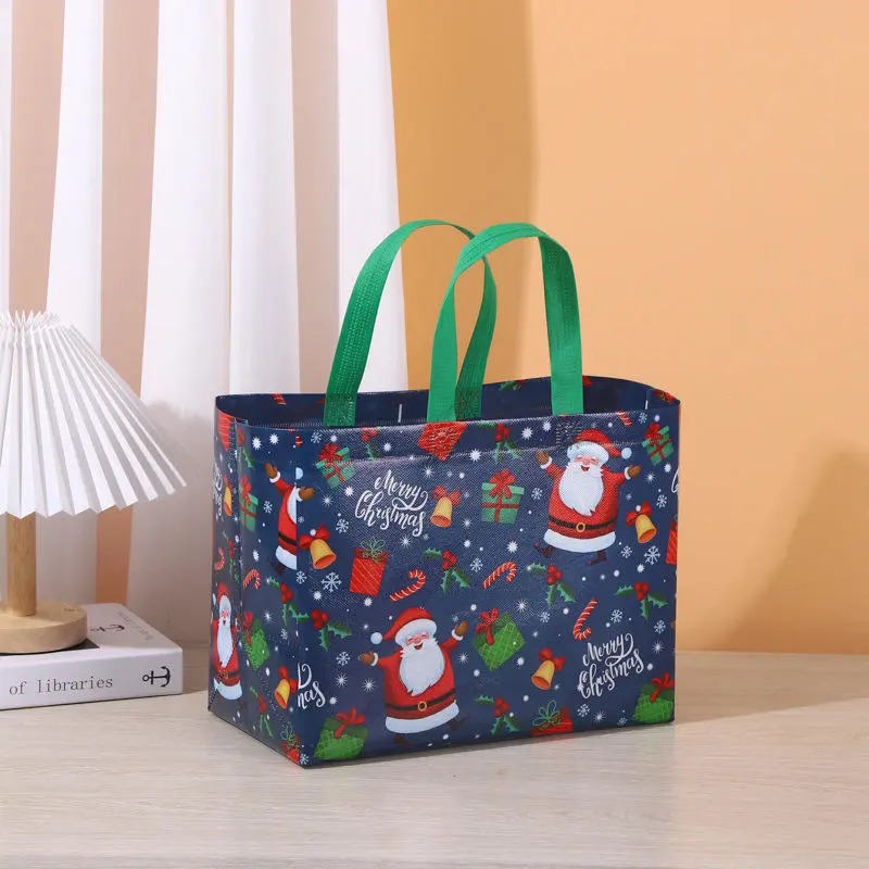 China Customized Wholesale Easter Santa Claus Gift Non-Woven Composite Tote Bags Manufacturers, Supplier