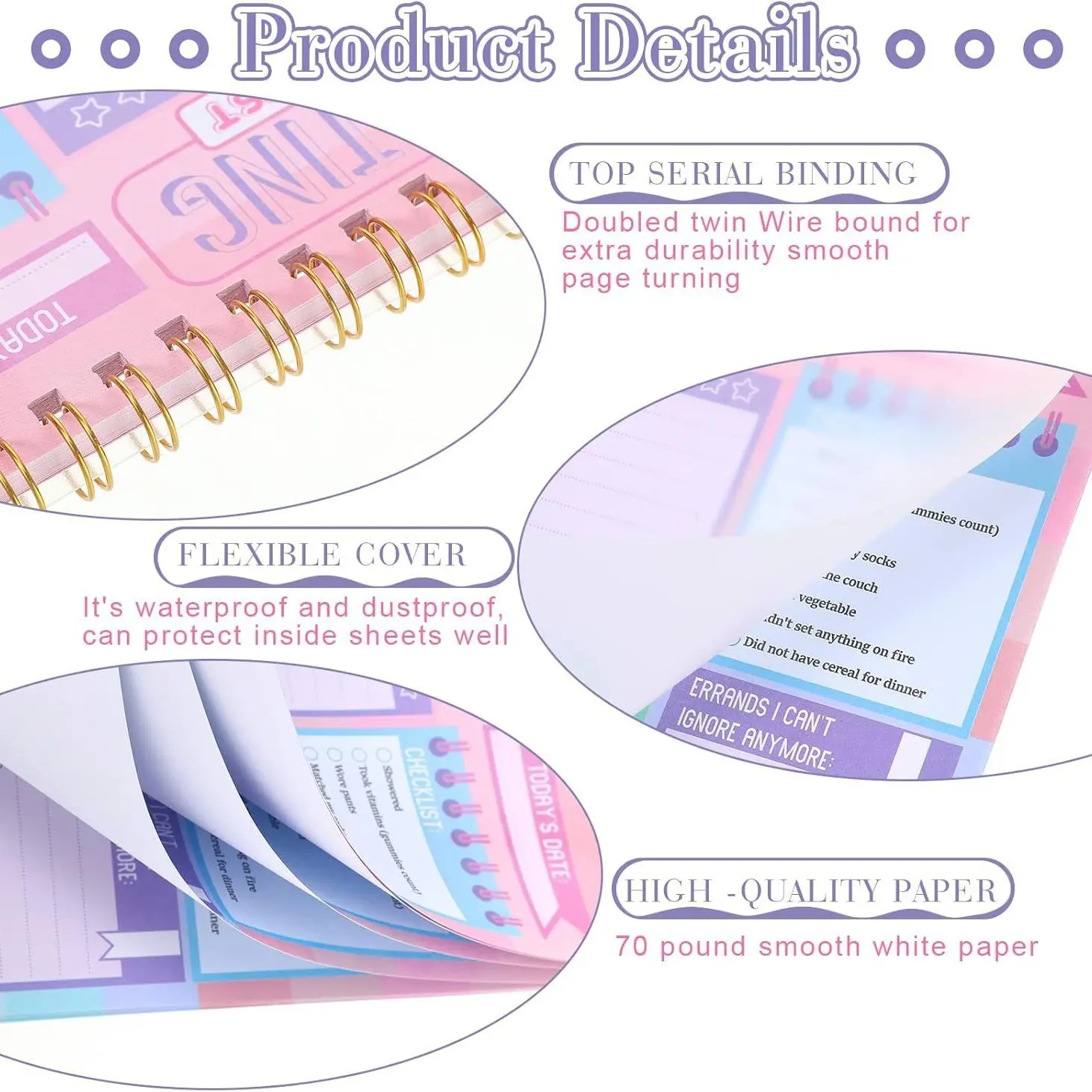 Custom High-quality Aesthetically Pleasing A5-sized colored Spiral Notebook Manufacturers, Supplier