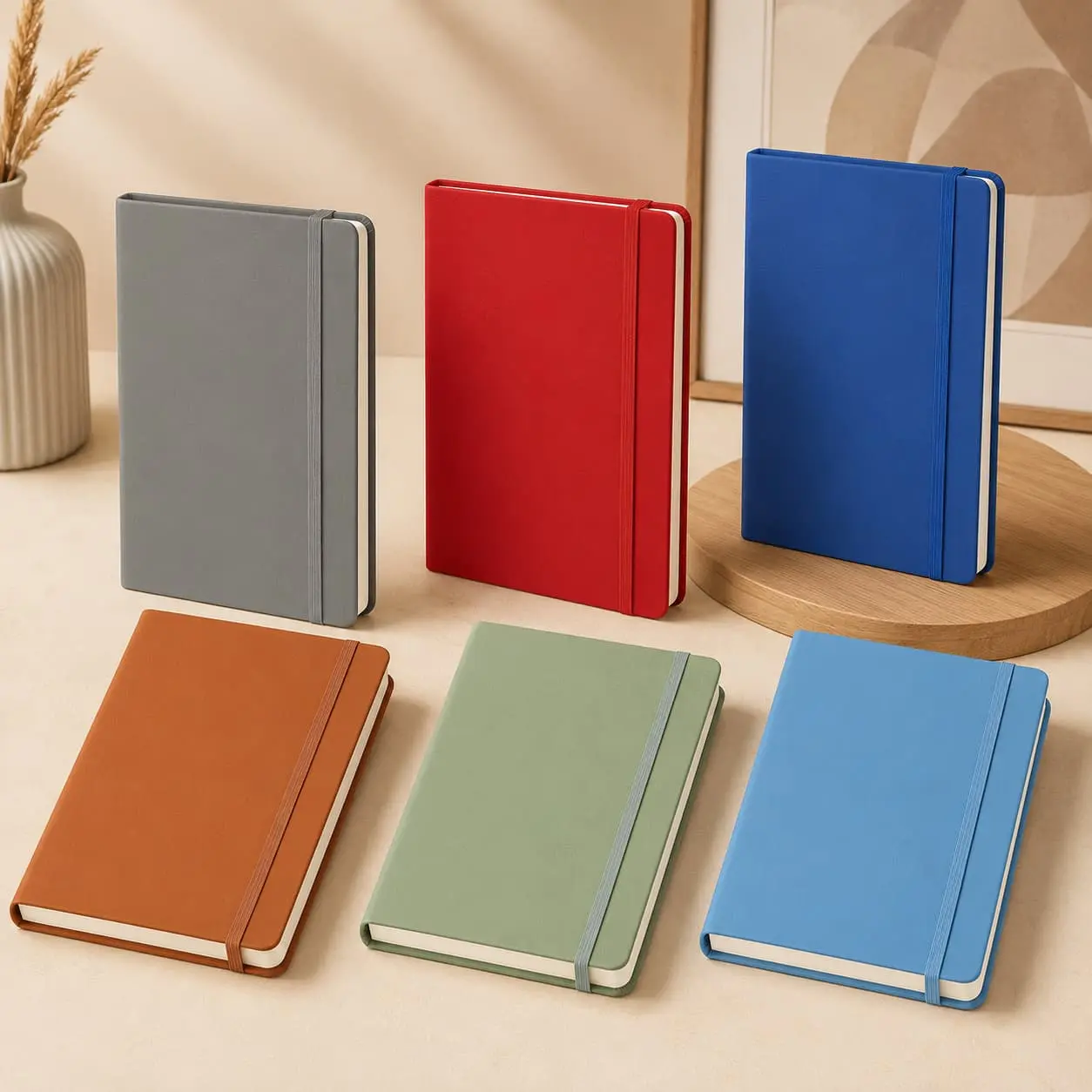 Custom Custom A5 Soft-Touch PU Hardcover Elastic-Band Notebook | 192 Pages Supplier, Factories