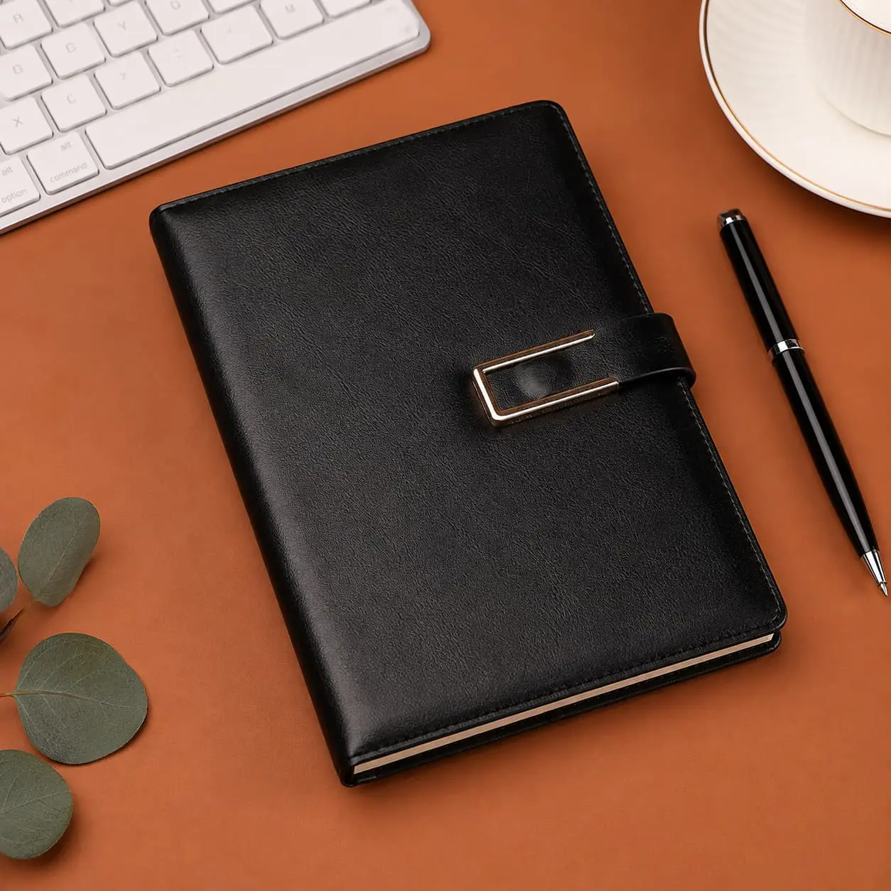 Wholesale A5 Skin-Feel PU Notebook with Metal Clasp Manufacturers, Supplier