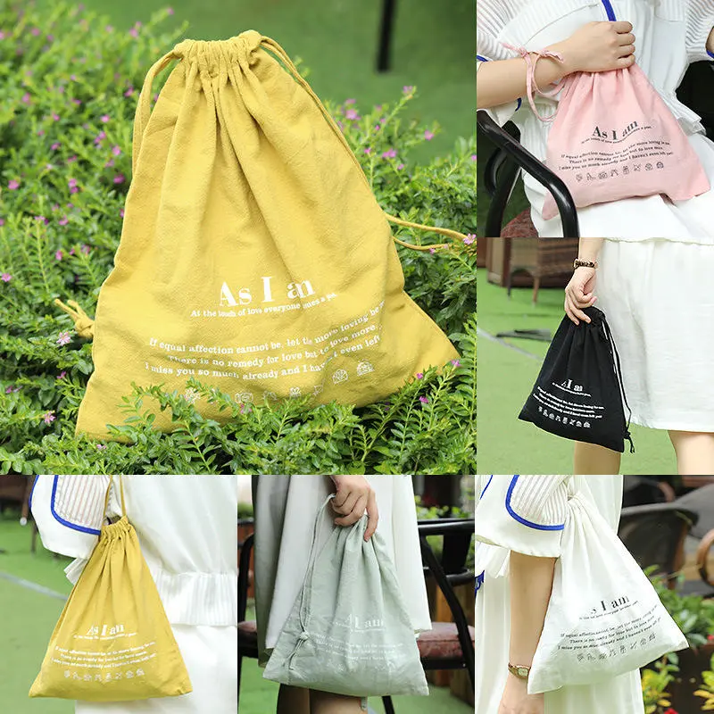 Wholesale Customised Soft Washing Durable Organic Cotton Tote Draw String Shoe Bag Manufacturers, Supplier