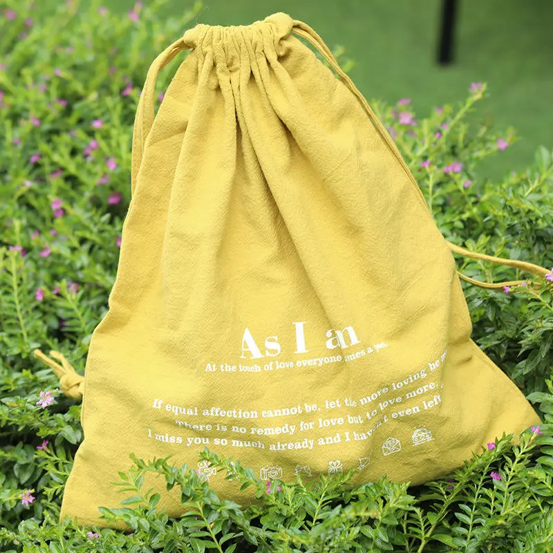 Wholesale Customised Soft Washing Durable Organic Cotton Tote Draw String Shoe Bag Manufacturers, Supplier