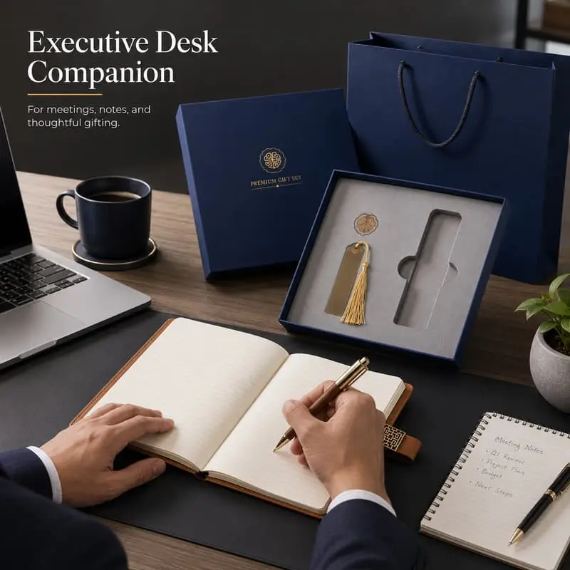 Custom Cultural Notebook Pen Bookmark Gift Set