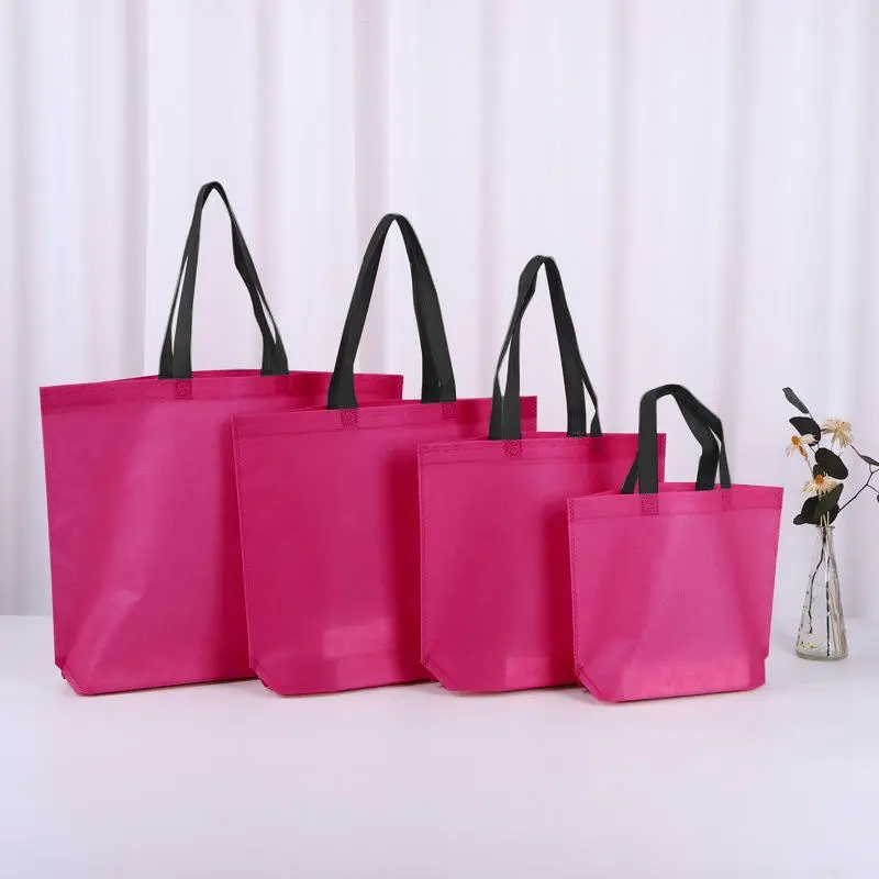 Custom Printed Recyclable Fabric Non Woven Shopping Bags with logo