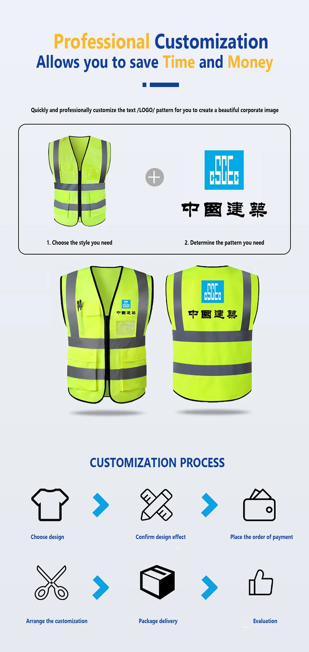 Ropa de trabajo de alta visibilidad y duradera hecha de telas transpirables
