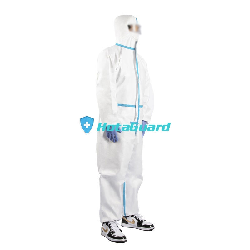Traje de protección desechable personalizable, impermeable, de seguridad, aislado, de no tejido, EPP