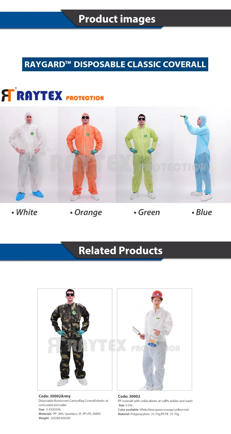 Ropa protectora desechable microporosa antiestática a prueba de polvo tipo 4/5/6 impermeable con cinta