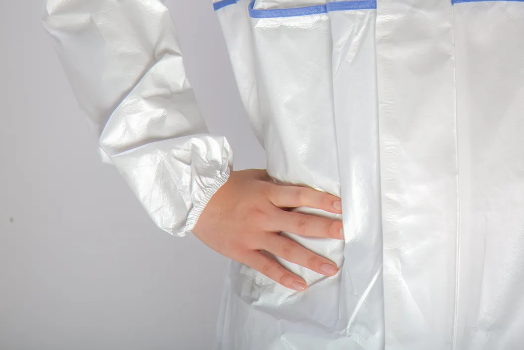 Equipo de protección personal desechable de PP+PE, mono médico de protección