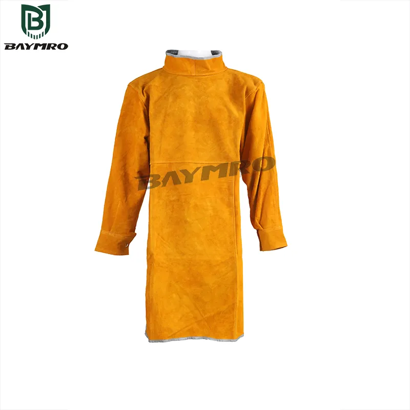 Ropa de soldador reversible de cuero de vaca, ropa protectora ignífuga, ropa de trabajo para soldadores En 13911