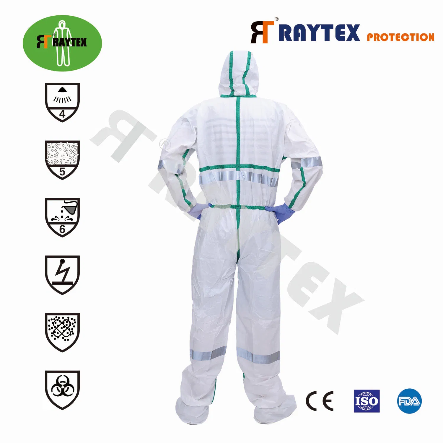 Ropa de protección industrial con capucha aislante antiestática microporosa impermeable blanca