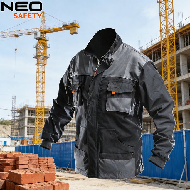 Chaqueta de trabajo multi-bolsillos para exteriores de fábrica, ropa industrial protectora de moda para hombres