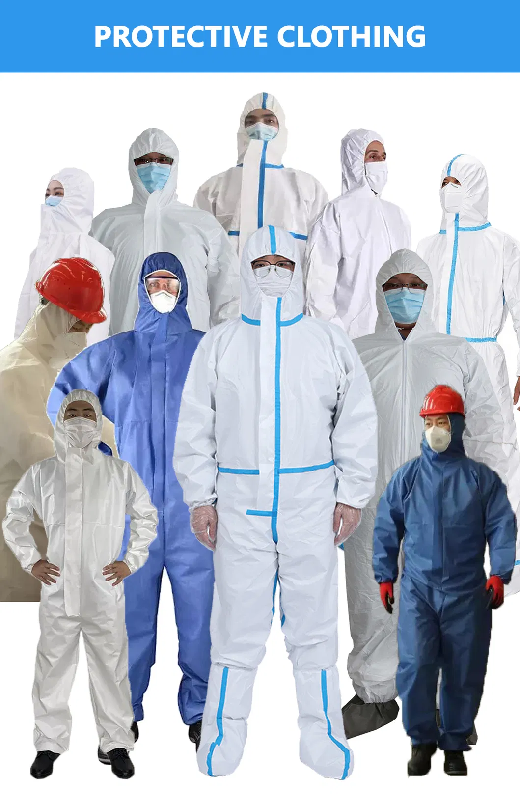 Traje de Protección Industrial Bata de Aislamiento Ropa Protectora Química