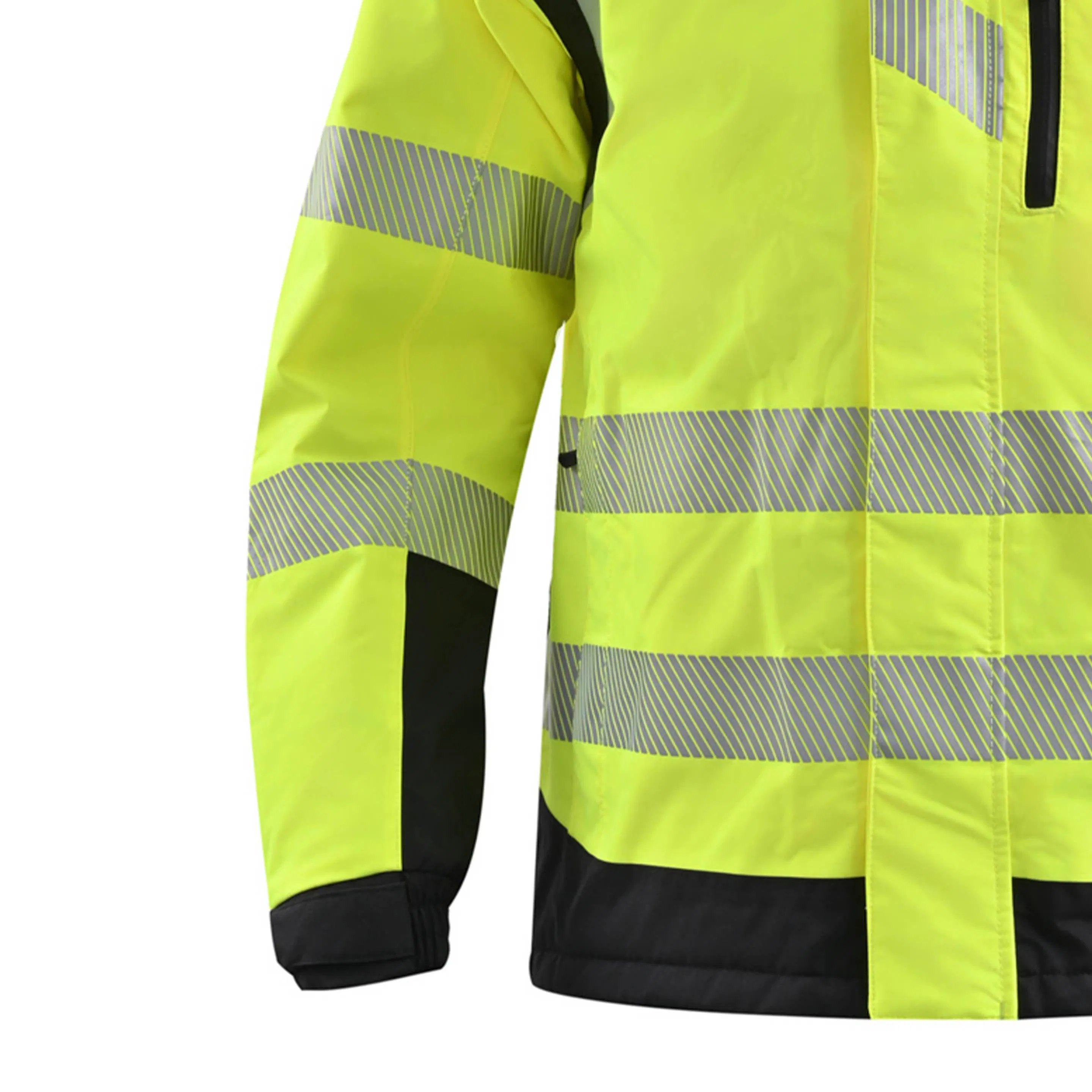 Chaqueta de seguridad impermeable y reflectante de alta visibilidad para invierno, ropa de trabajo para personal de saneamiento y seguridad